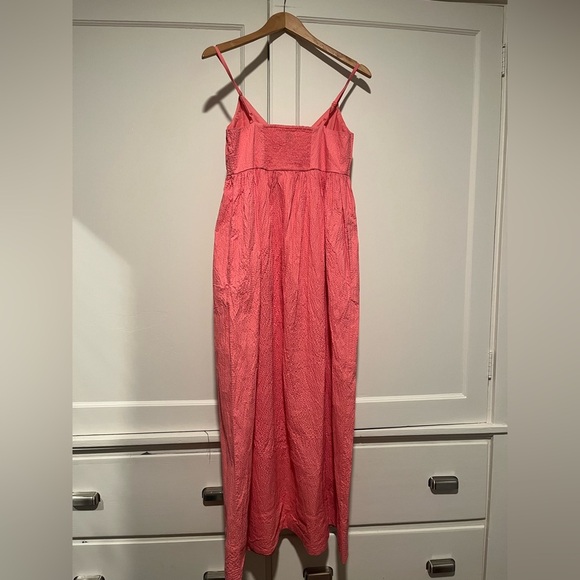 Women’s A New Day Coral Seersucker Maxi A-Line Dress - Picture 3 of 4